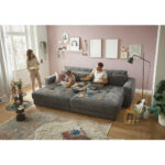 GROTE BANK, antraciet textiel, houtmateriaal thumbnail 5