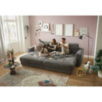 GROTE BANK, antraciet textiel, houtmateriaal thumbnail 6