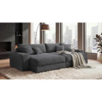 GROTE BANK, antraciet textiel thumbnail 1