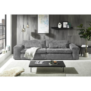 GROTE BANK, grijs textiel