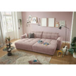 GROTE BANK, lichtroze textiel, houten materiaal thumbnail 2