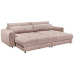 GROTE BANK, lichtroze textiel, houten materiaal thumbnail 4