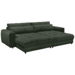GROTE BANK, donkergroen textiel, houten materiaal thumbnail 4