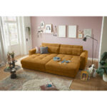 GROTE BANK, geel textiel, houten materiaal thumbnail 4