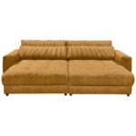 GROTE BANK, geel textiel, houten materiaal thumbnail 5