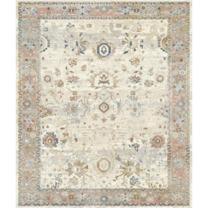 VINTAGE TAPIJT 160/235 cm geweven crèmekleur, wit