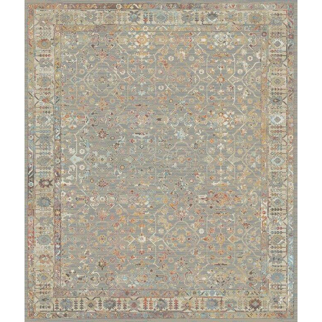 VINTAGE TAPIJT 160/235 cm geweven grijs, wit