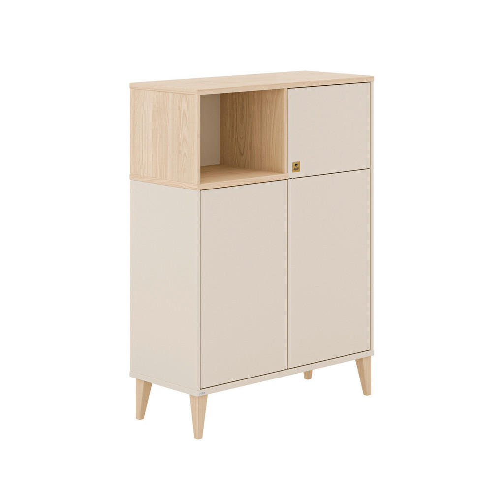 HOGE KIST, beukenkleur, wit