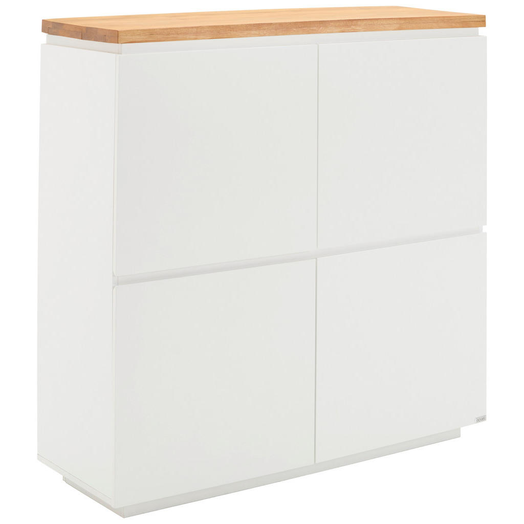 HOGE KIST, wit, eikenkleur