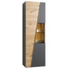 SHOWCASE, gefineerd, meerlaags paneel van massief hout (paneelpaneel) wild eiken, grafietkleur, wild eiken
