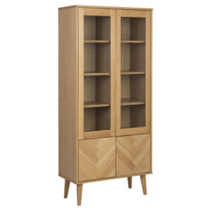 SHOWCASE, transparant gefineerd, eikenkleur