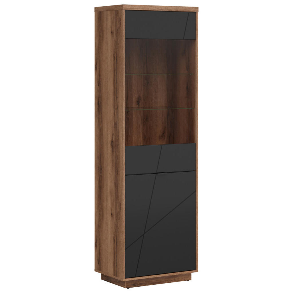 SHOWCASE, zwart, eikenkleur