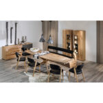 SHOWCASE, gefineerd, meerlaags paneel van massief hout (paneelpaneel) oud hout, eikenkleurig eiken thumbnail 3