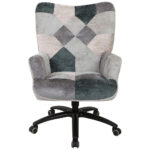 BUREAUSTOEL metaal, kunststof, textiel bruin, grijs, zwart, wit thumbnail 2