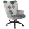 BUREAUSTOEL metaal, kunststof, textiel bruin, grijs, zwart, wit