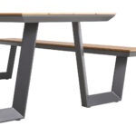TUINSET aluminium antraciet, teakkleur thumbnail 4