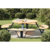 TUINSET RVS zwart, teakkleur