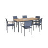 TUINSET TEAKHOLZ aluminium, RVS donkergrijs donkergrijs