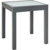 TUINTAFEL metaal, glas antraciet