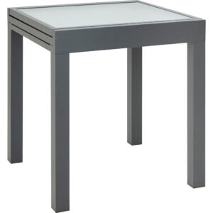 TUINTAFEL metaal, glas antraciet