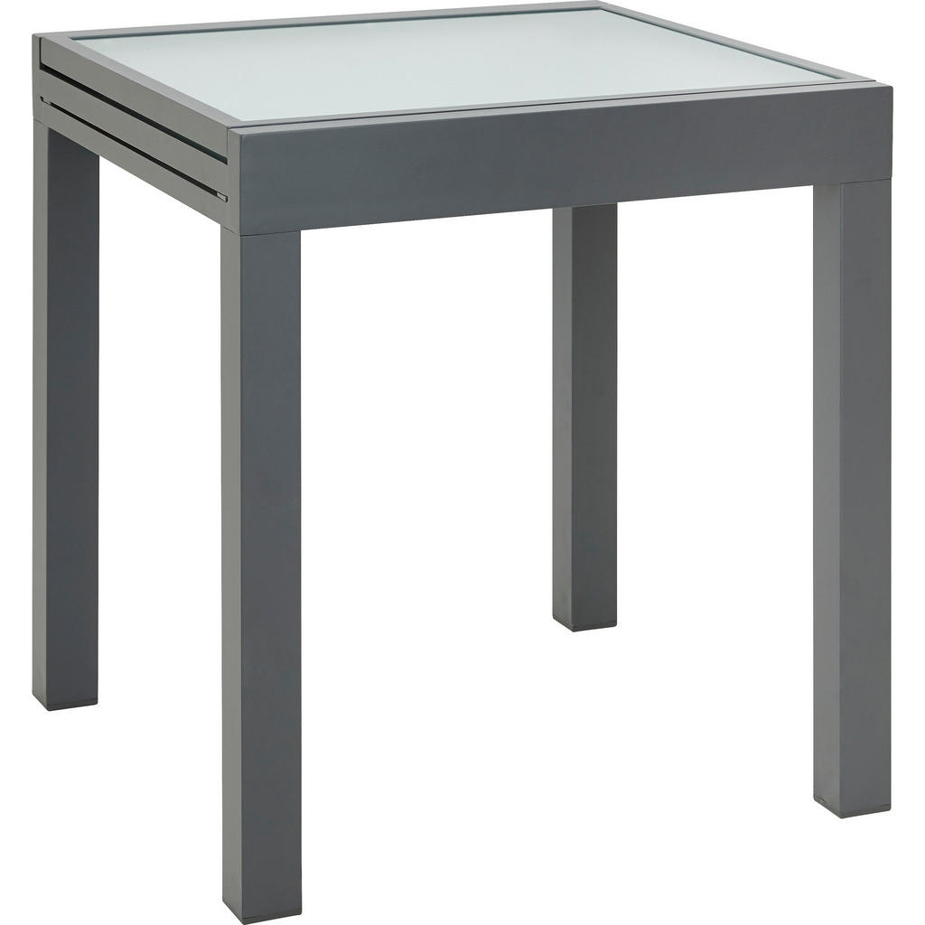 TUINTAFEL metaal, glas antraciet