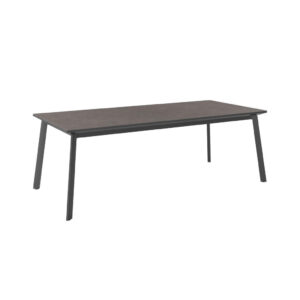 TUINTAFEL metaal, glas antraciet