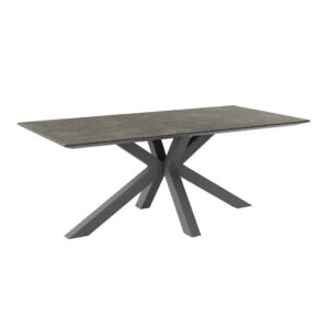 TUINTAFEL metaal, glas antraciet