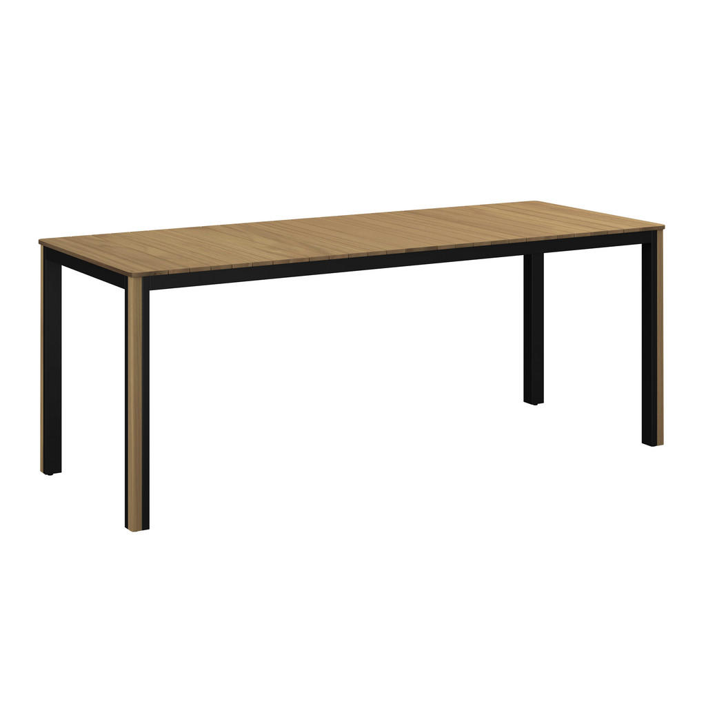 TUINTAFEL hout, metaal teak kleur