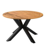 TUINTAFEL hout, zwart metaal, acaciakleuren thumbnail 5