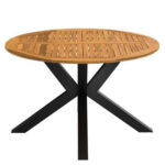 TUINTAFEL hout, zwart metaal, acaciakleuren thumbnail 6