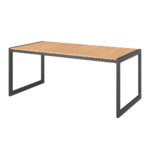 TUINTAFEL hout, natuurlijke kleur metaal, zwart thumbnail 1