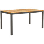 TUINTAFEL hout, antraciet metaal, natuurlijke kleuren thumbnail 1