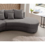Woonlandschaft incl. Hocker, geribbeld ถametgrijs thumbnail 5
