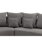 Woonlandschaft incl. Hocker, geribbeld ถametgrijs thumbnail 6