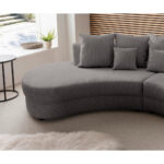 Woonlandschaft incl. Hocker, geribbeld ถametgrijs thumbnail 6