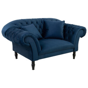 XXL FAMSTOEL, donkerblauw textiel