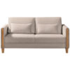 BANK MET BEDFUNCTIE, beukenkleur, wit hout, textiel