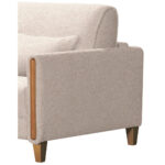 BANK MET BEDFUNCTIE, beukenkleur, wit hout, textiel thumbnail 7