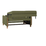 BANK MET BEDFUNCTIE, beukenkleur, olijfgroen hout, textiel thumbnail 7