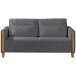 BANK MET BEDFUNCTIE, bruin, beukenhout, textiel thumbnail 1