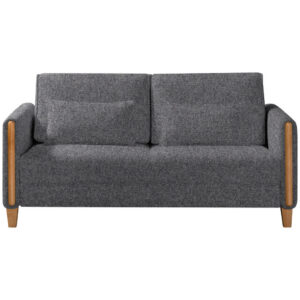 BANK MET BEDFUNCTIE, bruin, beukenhout, textiel