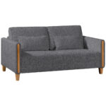 BANK MET BEDFUNCTIE, bruin, beukenhout, textiel thumbnail 6