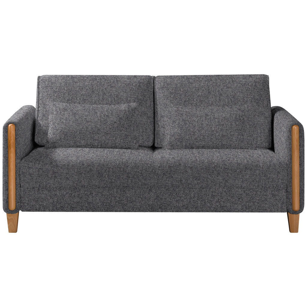 BANK MET BEDFUNCTIE, bruin, beukenhout, textiel