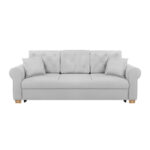 BANK MET BEDFUNCTIE, lichtgrijs textiel thumbnail 3