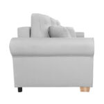 BANK MET BEDFUNCTIE, lichtgrijs textiel thumbnail 4