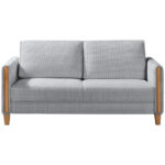 BANK MET BEDFUNCTIE, beukenkleur, lichtgrijs hout, textiel thumbnail 5
