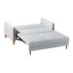 BANK MET BEDFUNCTIE, beukenkleur, lichtgrijs hout, textiel thumbnail 6