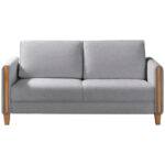 BANK MET BEDFUNCTIE, beukenkleur, lichtgrijs hout, textiel thumbnail 4
