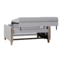 BANK MET BEDFUNCTIE, beukenkleur, lichtgrijs hout, textiel thumbnail 5
