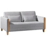 BANK MET BEDFUNCTIE, beukenkleur, lichtgrijs hout, textiel thumbnail 7